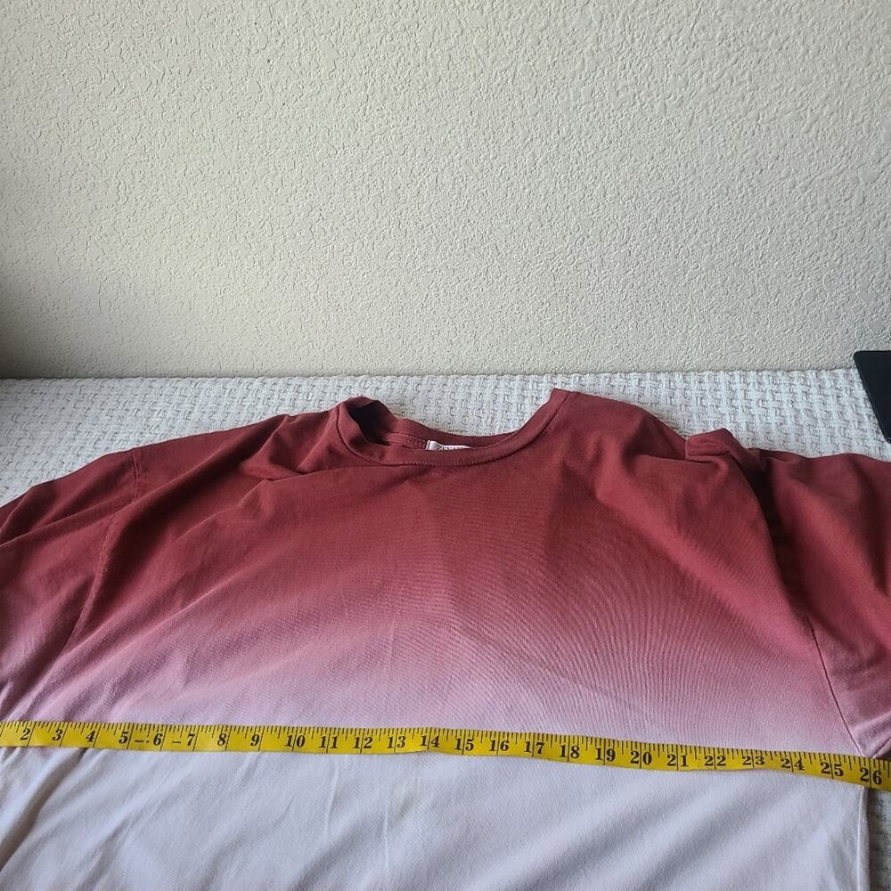 Zenana Dip Dye Short Sleeve Round Neck Top Size L - Picture 5 of 8